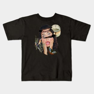 Unique Surrealistic Vintage Retro Collage Art Kids T-Shirt